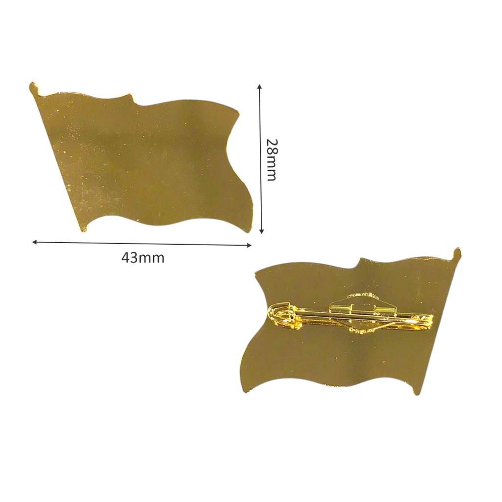 Phôi huy hiệu cài áo inox BT59 / BT60 hàn kim, Huy hiệu lá cờ, Huy hiệu đại biểu, Huy hiệu đại hội, Cài áo cờ Đảng