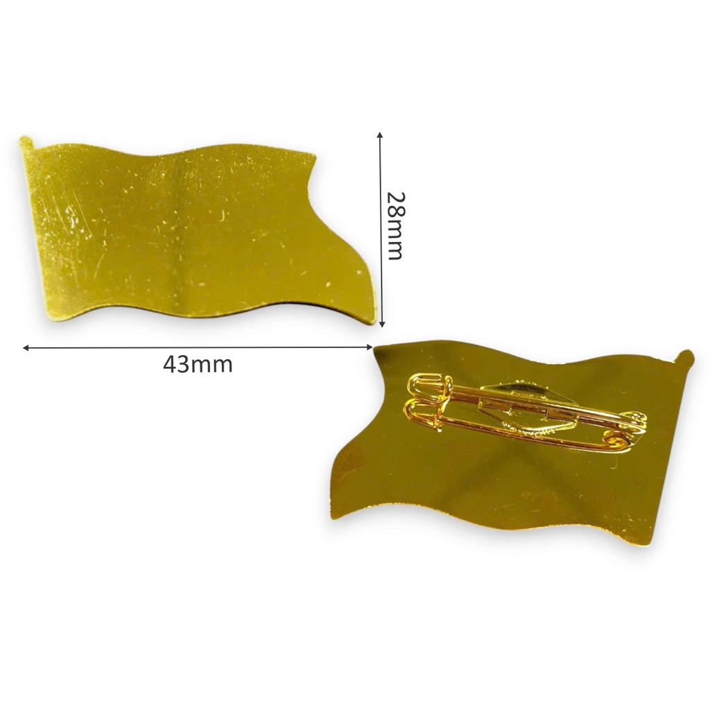 Phôi huy hiệu cài áo inox BT59 / BT60 hàn kim, Huy hiệu lá cờ, Huy hiệu đại biểu, Huy hiệu đại hội, Cài áo cờ Đảng