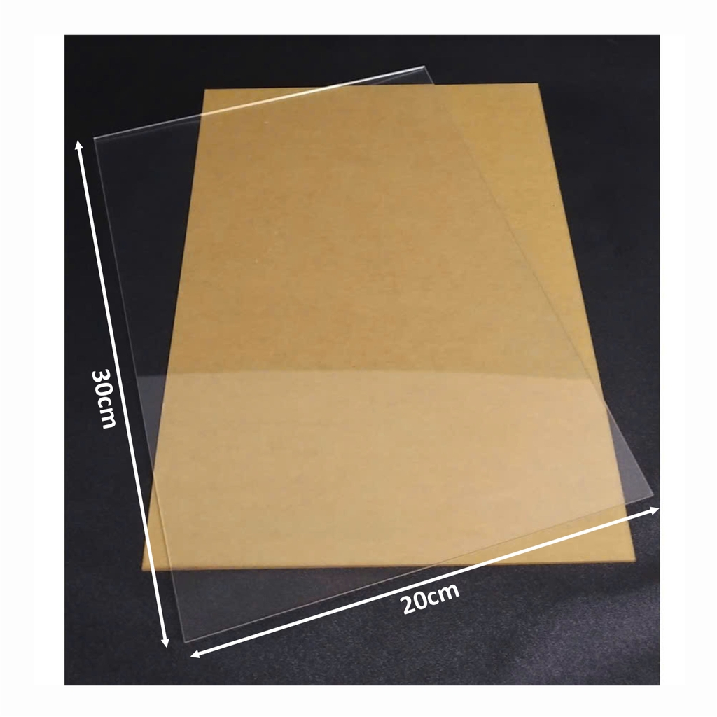 Tấm mica trong 10x10cm / 20x10cm / 20x15cm / 30x20cm / 30x40cm, Acrylic, Mica tấm