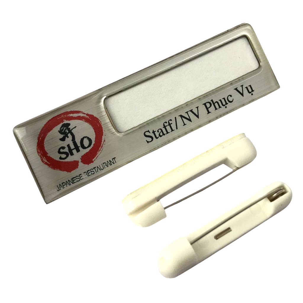 Thẻ tên kim loại uốn lồng giấy BT351 / BT352 / BT353 / BT354 / BT355 / BT354 / BT355 / BT356 / BT357 / BT358 60x20mm