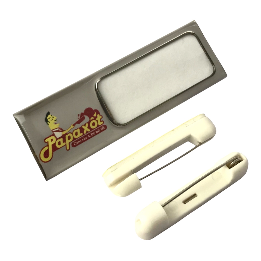 Thẻ tên kim loại uốn lồng giấy BT351 / BT352 / BT353 / BT354 / BT355 / BT354 / BT355 / BT356 / BT357 / BT358 60x20mm