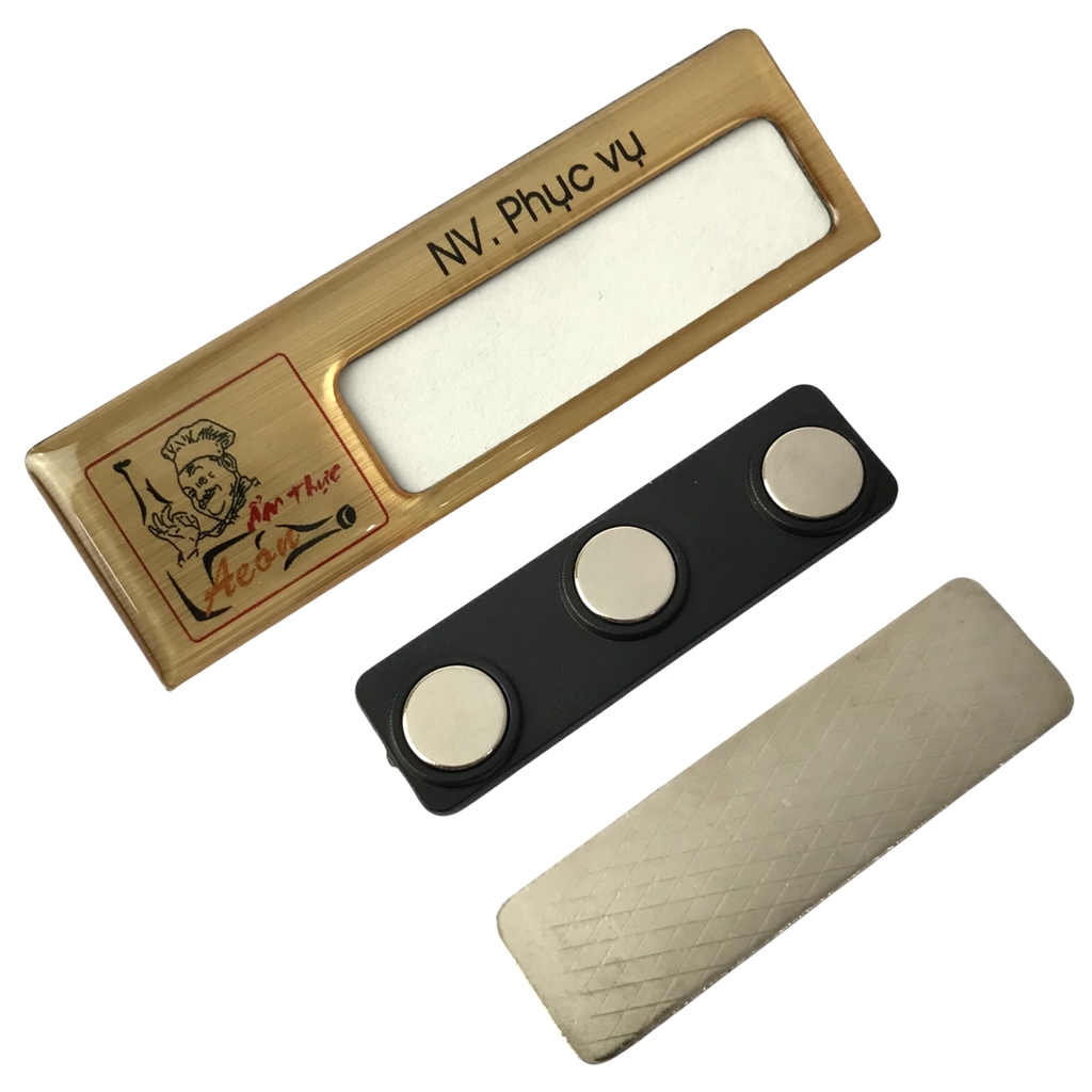 Thẻ tên kim loại uốn lồng giấy BT351 / BT352 / BT353 / BT354 / BT355 / BT354 / BT355 / BT356 / BT357 / BT358 60x20mm