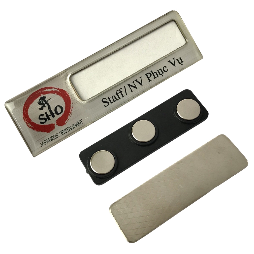 Thẻ tên kim loại uốn lồng giấy BT351 / BT352 / BT353 / BT354 / BT355 / BT354 / BT355 / BT356 / BT357 / BT358 60x20mm