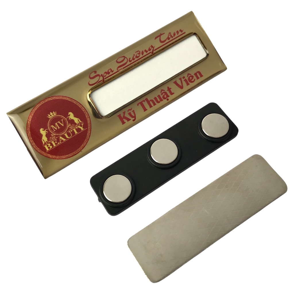 Thẻ tên kim loại uốn lồng giấy BT351 / BT352 / BT353 / BT354 / BT355 / BT354 / BT355 / BT356 / BT357 / BT358 60x20mm