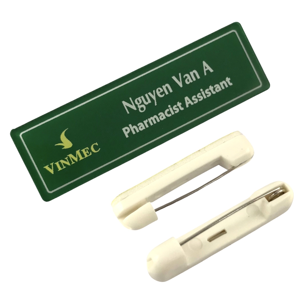 Thẻ tên mica BT211 / BT212 / BT213 / BT214 / BT215 / BT216 / BT217 / BT218 / BT221 / BT231 60x20mm