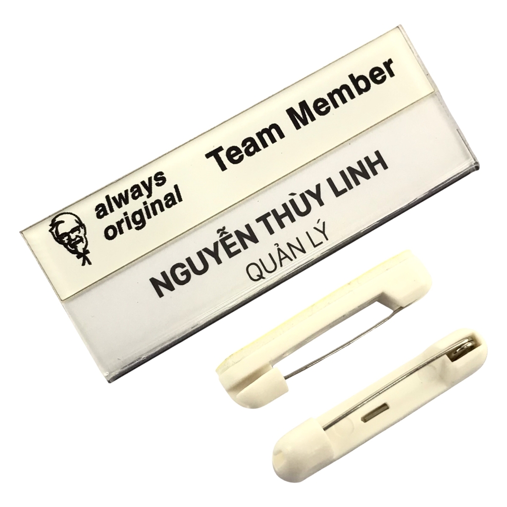 Thẻ tên mica uốn lồng giấy BT241 /1 BT242 / BT243 / BT244 / BT245 / BT246 / BT247 BT248 / BT249 60x20mm