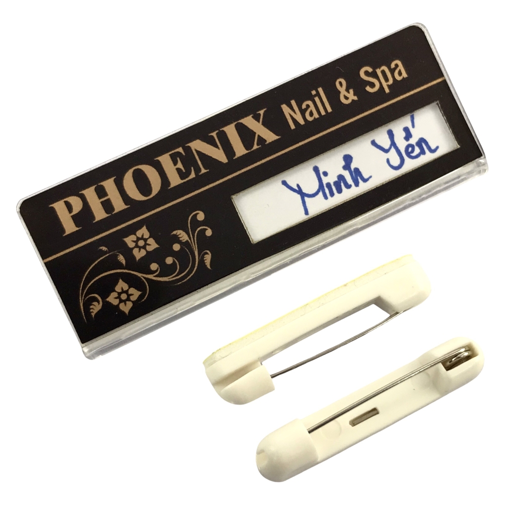 Thẻ tên mica uốn lồng giấy BT241 /1 BT242 / BT243 / BT244 / BT245 / BT246 / BT247 BT248 / BT249 60x20mm