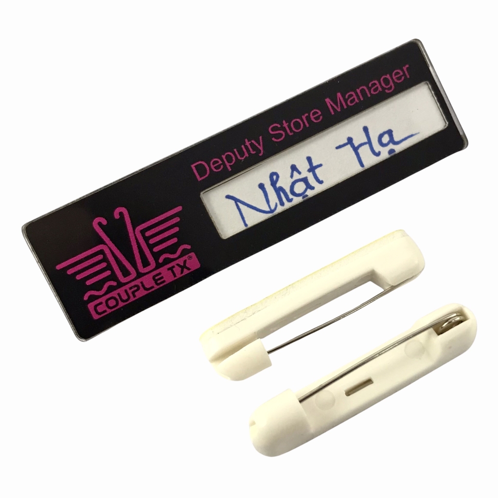 Thẻ tên mica uốn lồng giấy BT241 /1 BT242 / BT243 / BT244 / BT245 / BT246 / BT247 BT248 / BT249 60x20mm