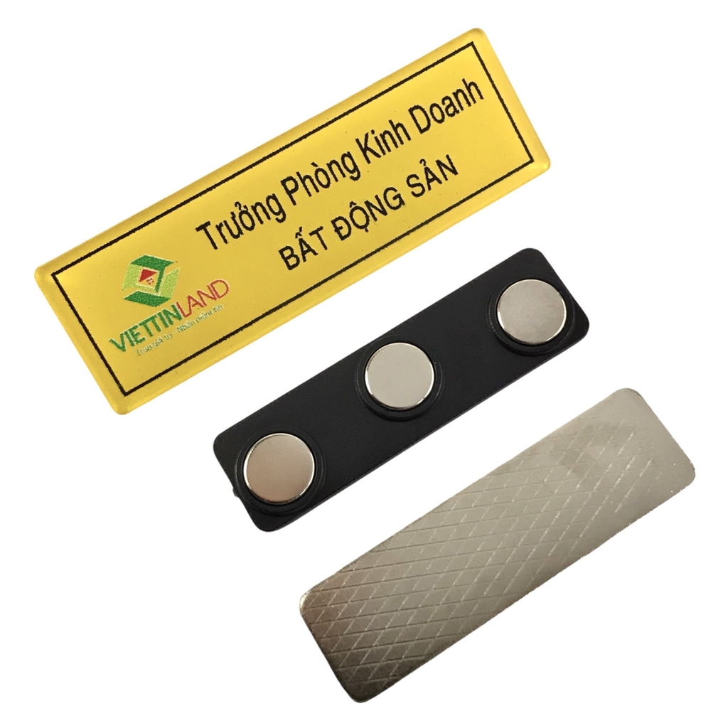 Thẻ tên mica BT211 / BT212 / BT213 / BT214 / BT215 / BT216 / BT217 / BT218 / BT221 / BT231 60x20mm