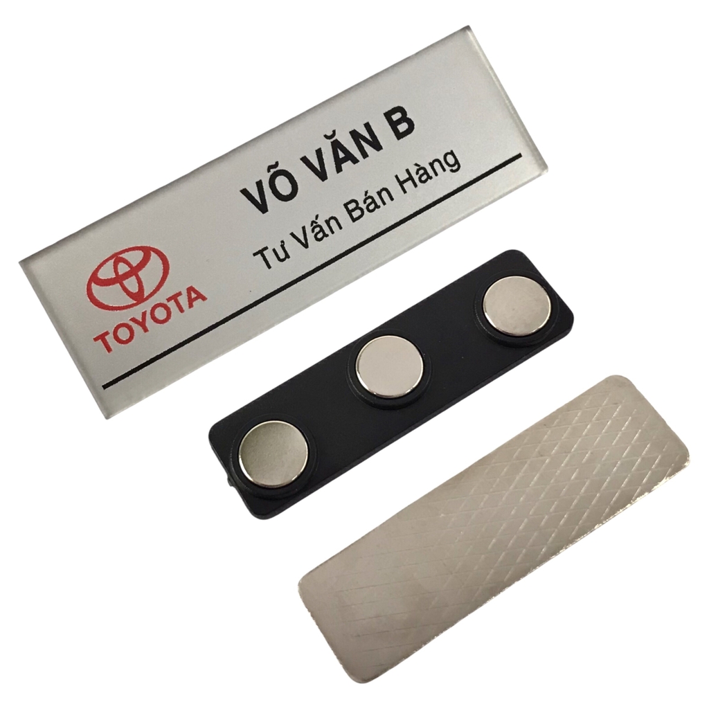 Thẻ tên mica BT211 / BT212 / BT213 / BT214 / BT215 / BT216 / BT217 / BT218 / BT221 / BT231 60x20mm