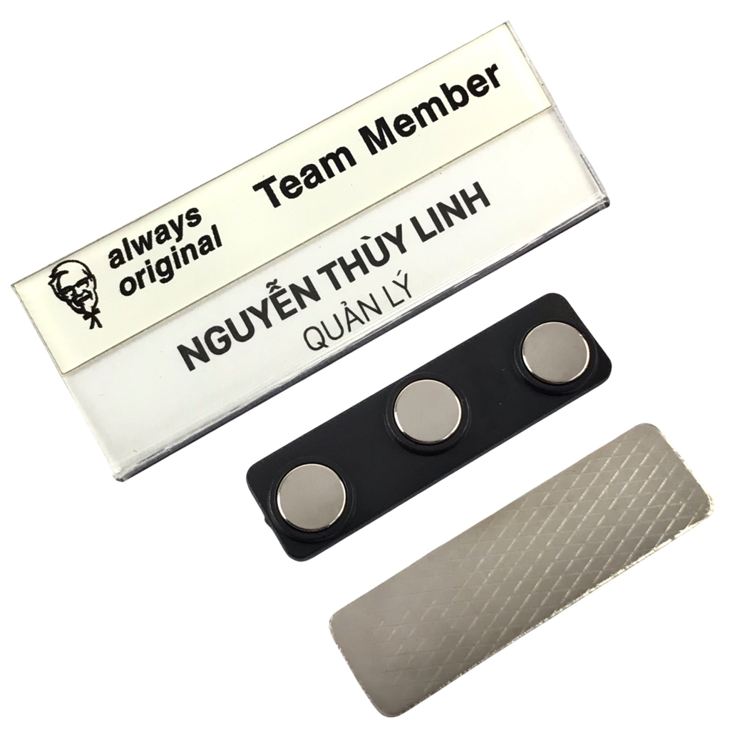 Thẻ tên mica uốn lồng giấy BT241 /1 BT242 / BT243 / BT244 / BT245 / BT246 / BT247 BT248 / BT249 60x20mm