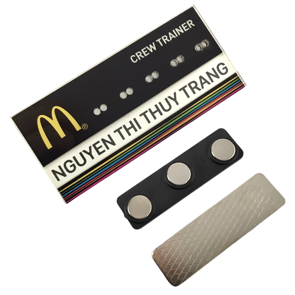 Thẻ tên mica uốn lồng giấy BT241 /1 BT242 / BT243 / BT244 / BT245 / BT246 / BT247 BT248 / BT249 60x20mm