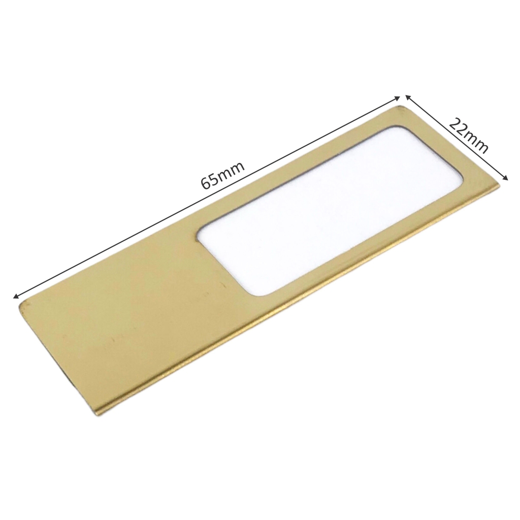 Phôi thẻ tên inox uốn U001 / U002 / U003 65x22mm không nội dung (10,50)