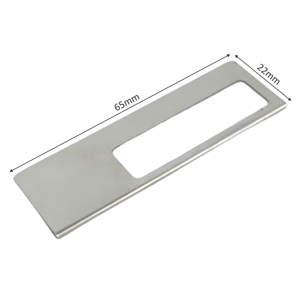 Phôi thẻ tên inox uốn U001 / U002 / U003 65x22mm không nội dung (10,50)