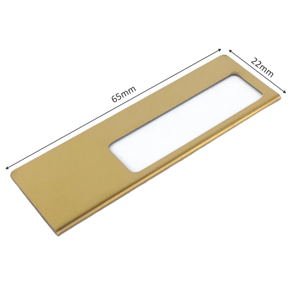 Phôi thẻ tên inox uốn U001 / U002 / U003 65x22mm không nội dung (10,50)