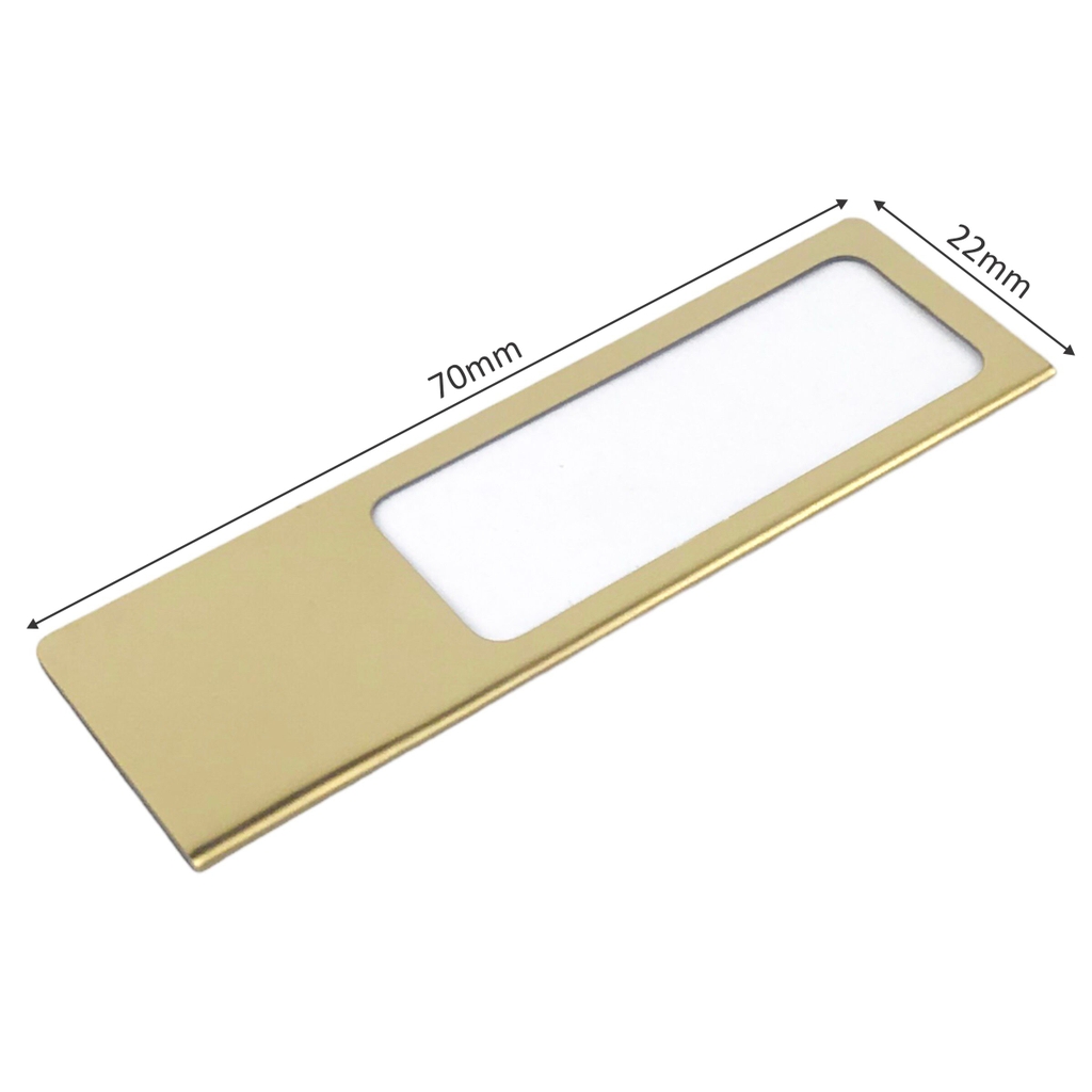 Phôi thẻ tên inox uốn U004 / U005 / U006 70x22mm không nội dung (10,50)