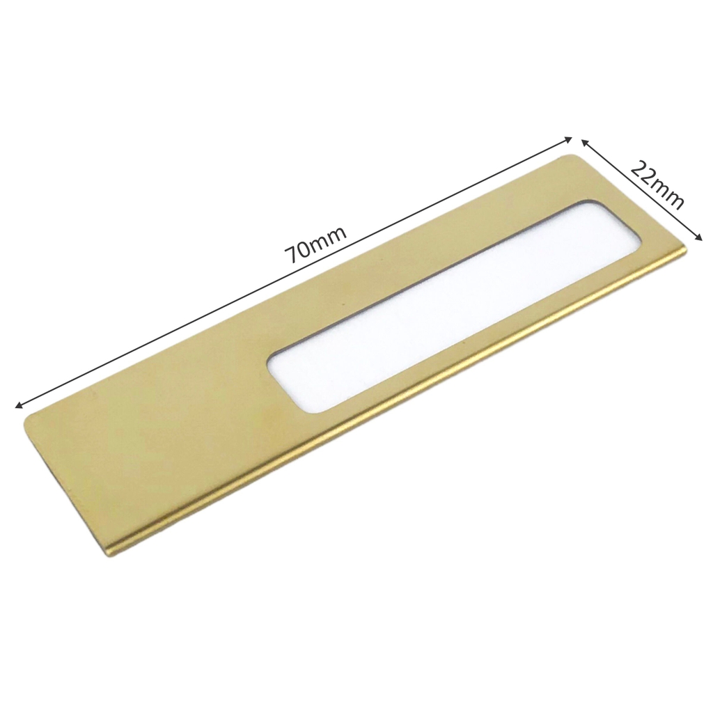 Phôi thẻ tên inox uốn U004 / U005 / U006 70x22mm không nội dung (10,50)