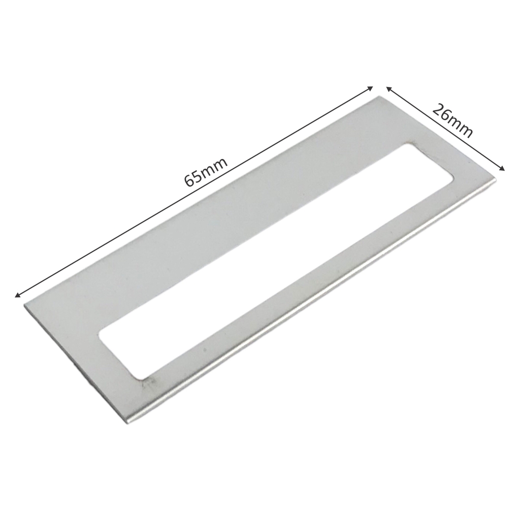 Phôi thẻ tên inox uốn U009 / U010 65x26mm không nội dung (10,50)