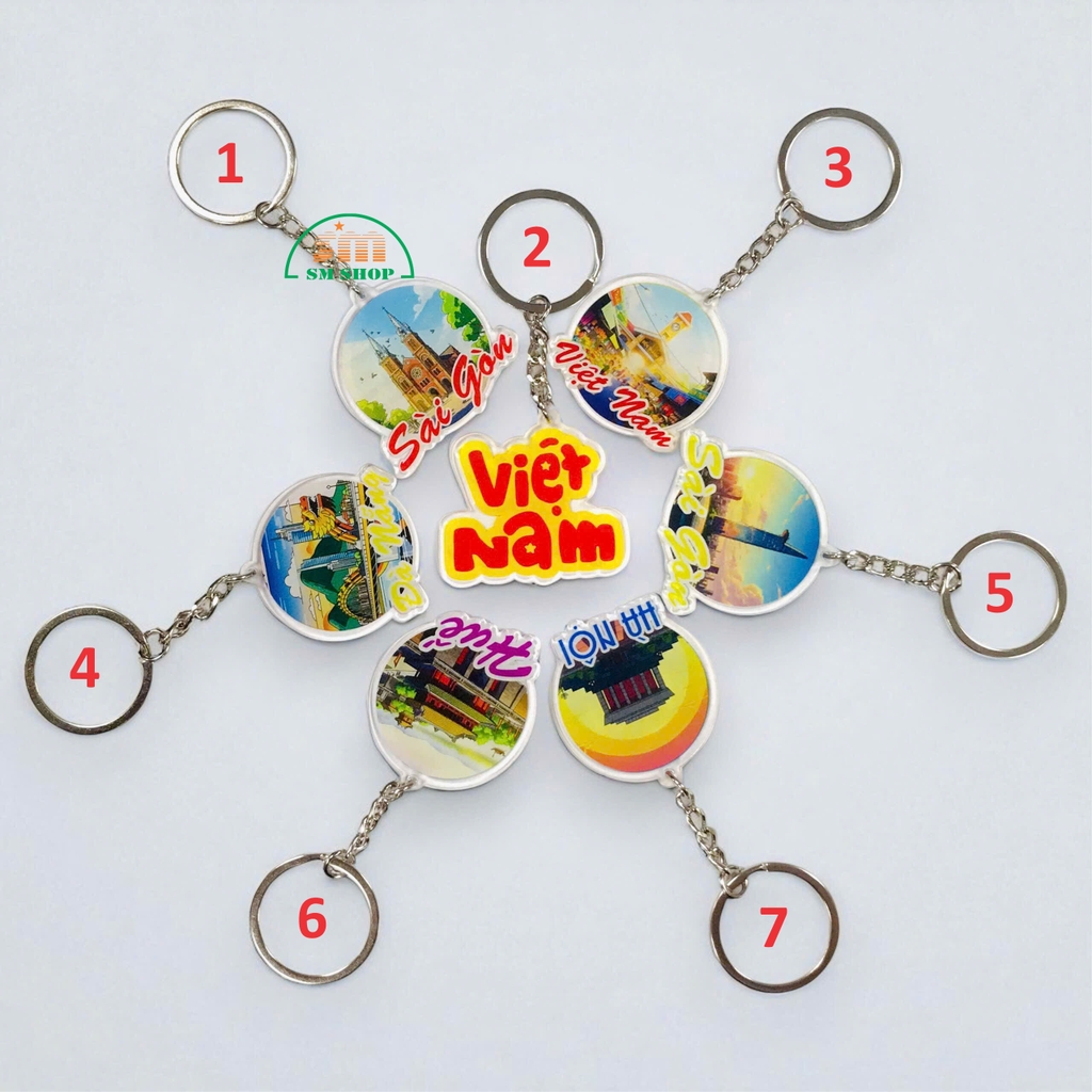 Móc khóa mica chủ đề Việt Nam