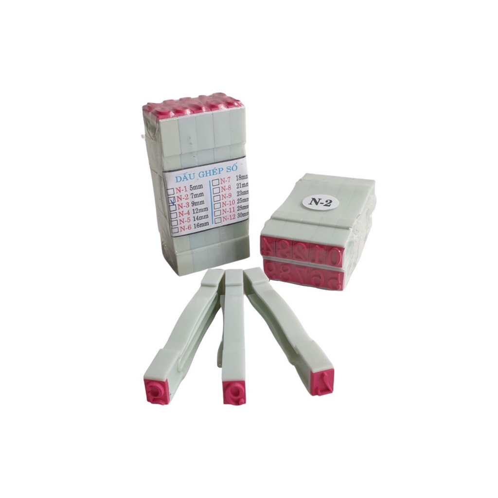 Dấu số ghép SM N1 / N2 / N3 / N4 / N5 / N6 / N7 / N8 / N9 / N10 / N11 / N12 10 ký tự mặt đúc