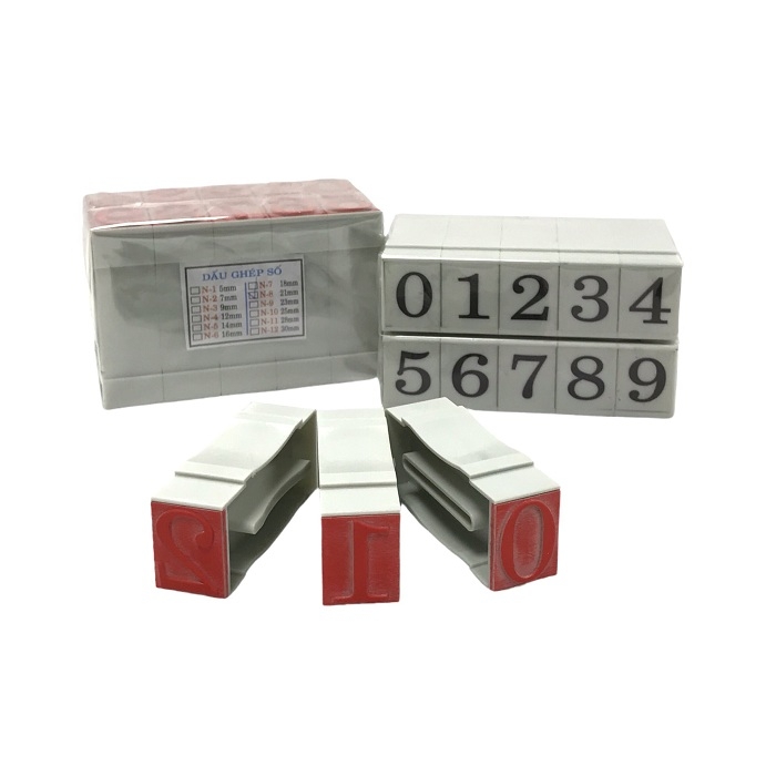 Dấu số ghép SM N1 / N2 / N3 / N4 / N5 / N6 / N7 / N8 / N9 / N10 / N11 / N12 10 ký tự mặt đúc