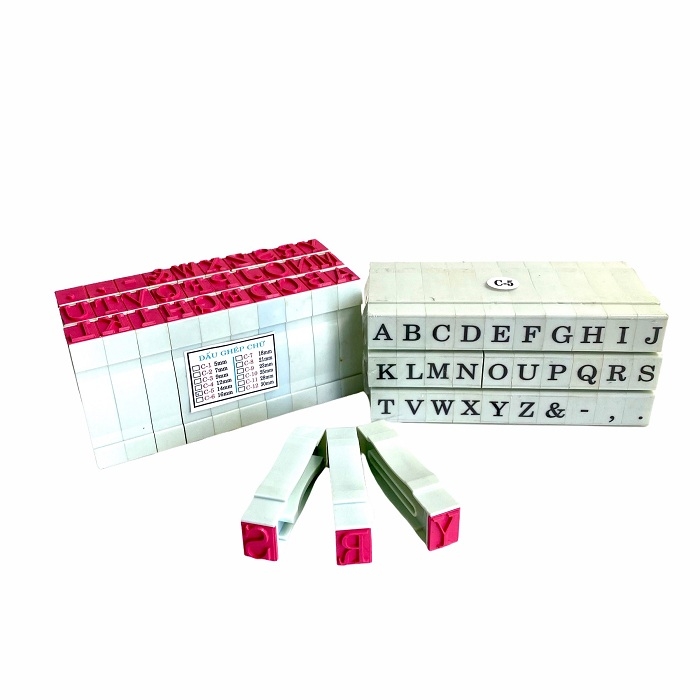 Dấu chữ ghép SM C1 / C2 / C3 / C4 / C5 / C6 / C7 / C8 / C9 / C10 / C11 / C12 mặt đúc