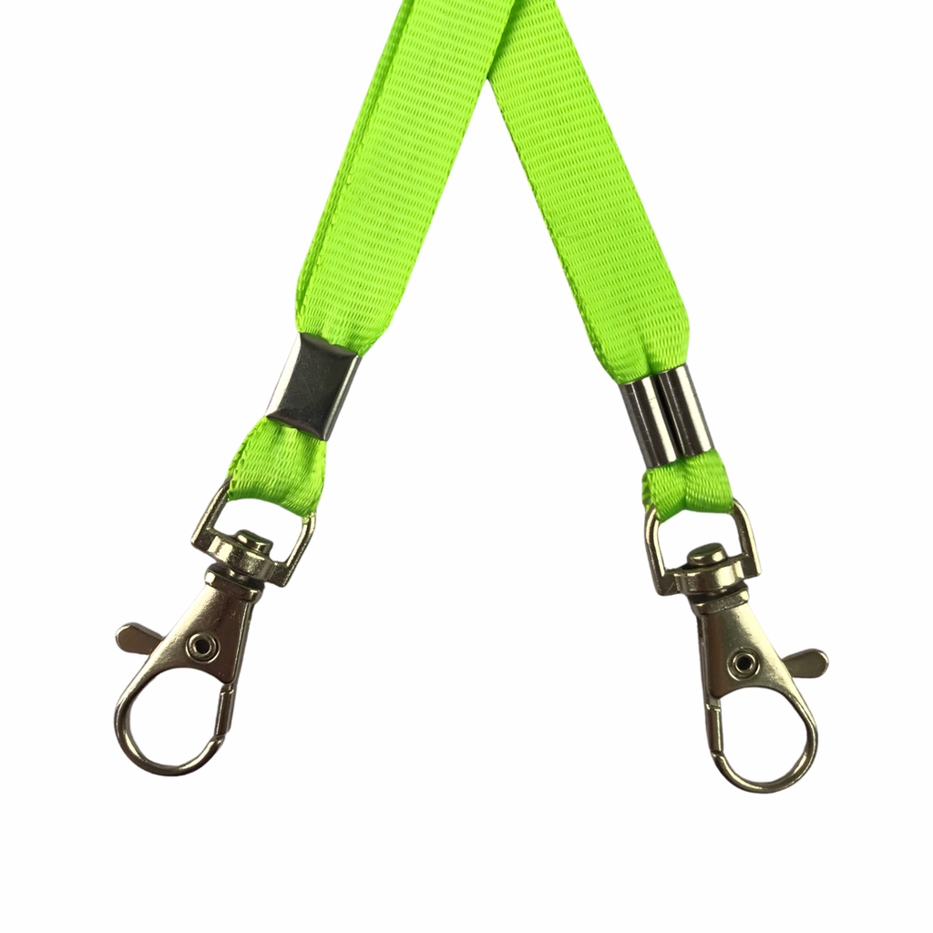 Dây đeo thẻ lụa 1cm đầu móc khóa [50] (100)