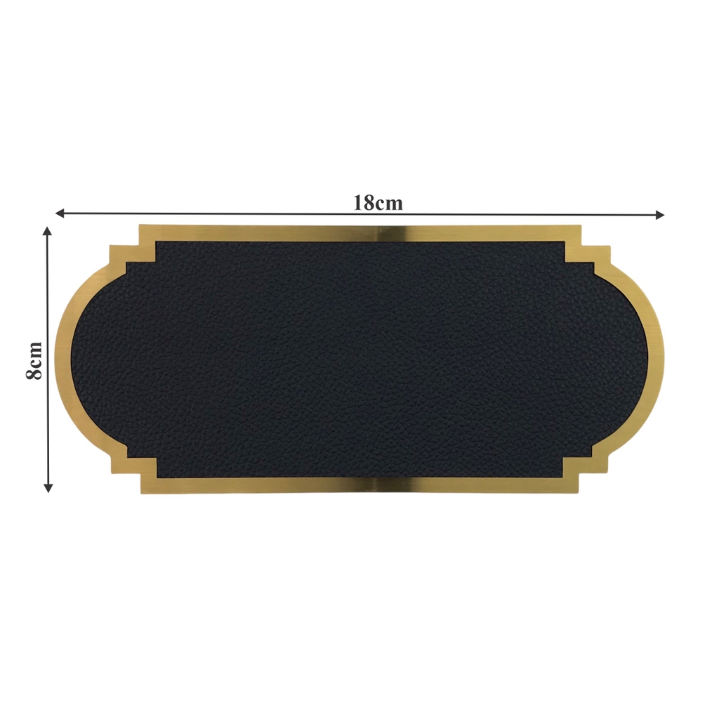 Biển số phòng da BP02 chữ nhật viền inox, Bảng số chung cư, khách sạn, toà nhà