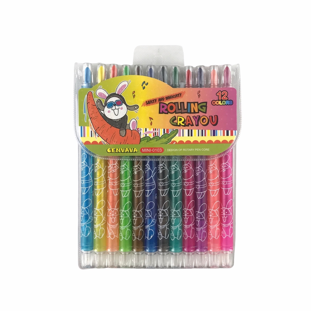 Bút sáp vặn Cenvava mini dài