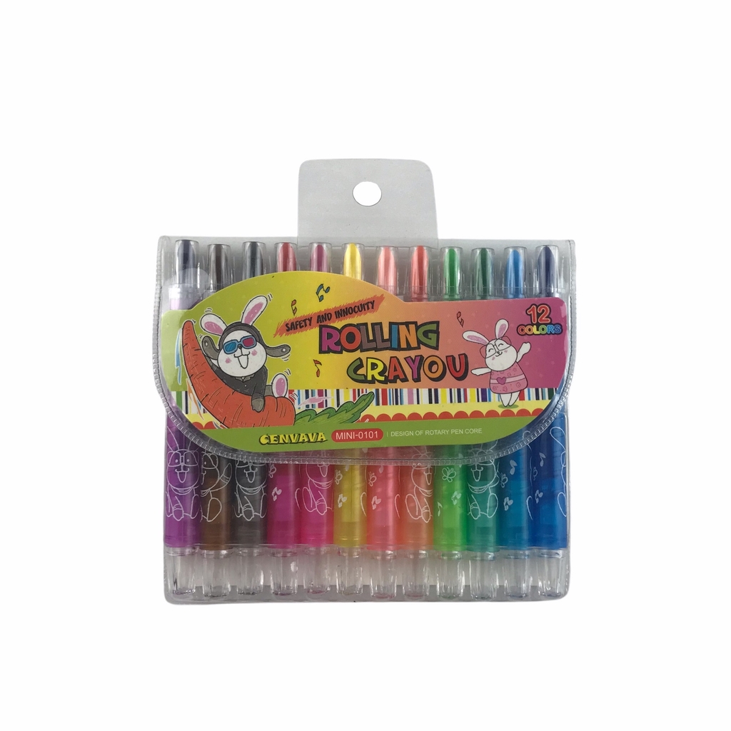 Bút sáp vặn Cenvava mini ngắn