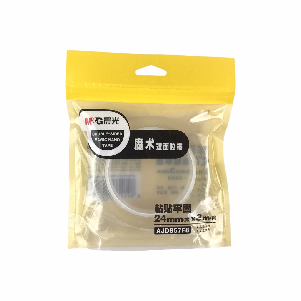 Băng keo 2 mặt trong suốt MG AJD957F7 / AJD957F8 / AJD957F9 2.4cm