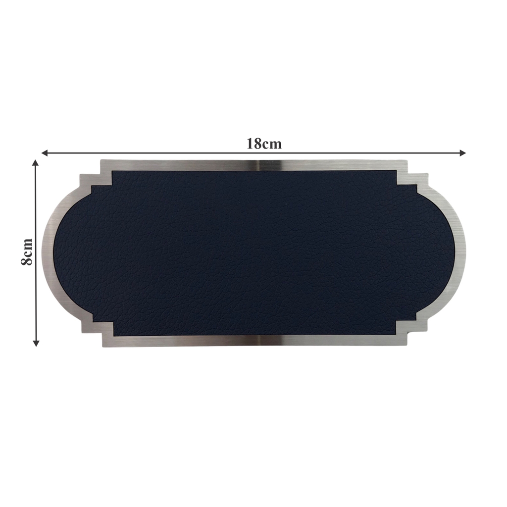 Biển số phòng da BP02 chữ nhật viền inox, Bảng số chung cư, khách sạn, toà nhà