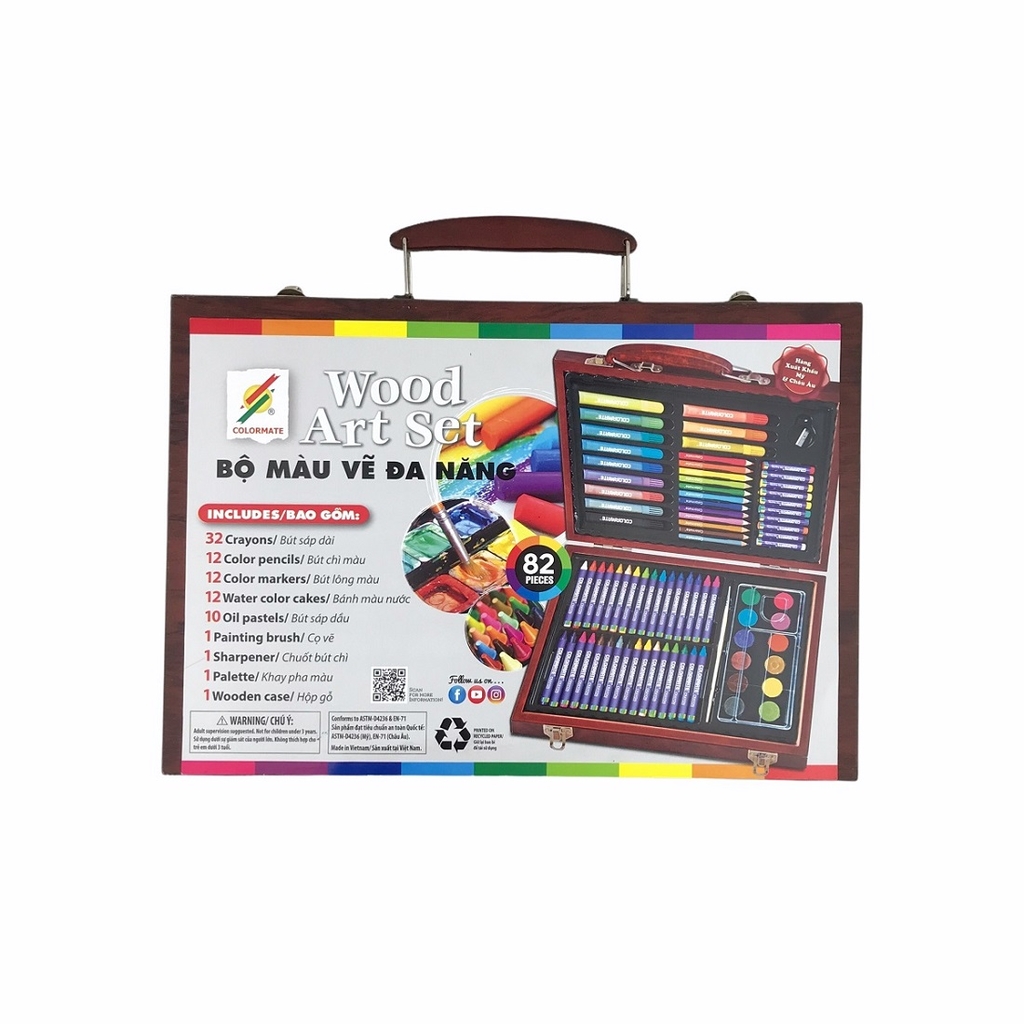 Bộ màu hộp gỗ Colormate M55