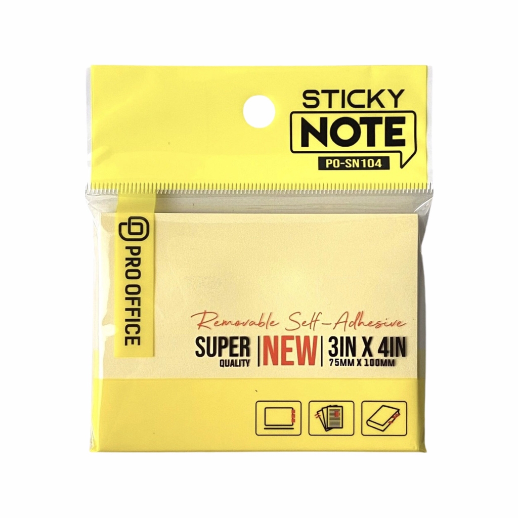 Giấy note Pro Office PO-SN102 / PO-SN103 / PO-SN104 / PO-SN105 vàng