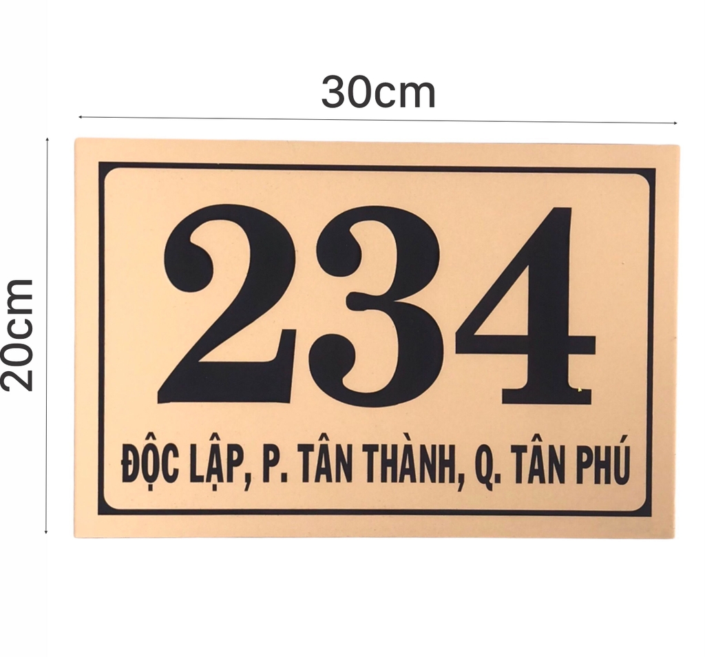 Bảng số nhà mica 30x20cm