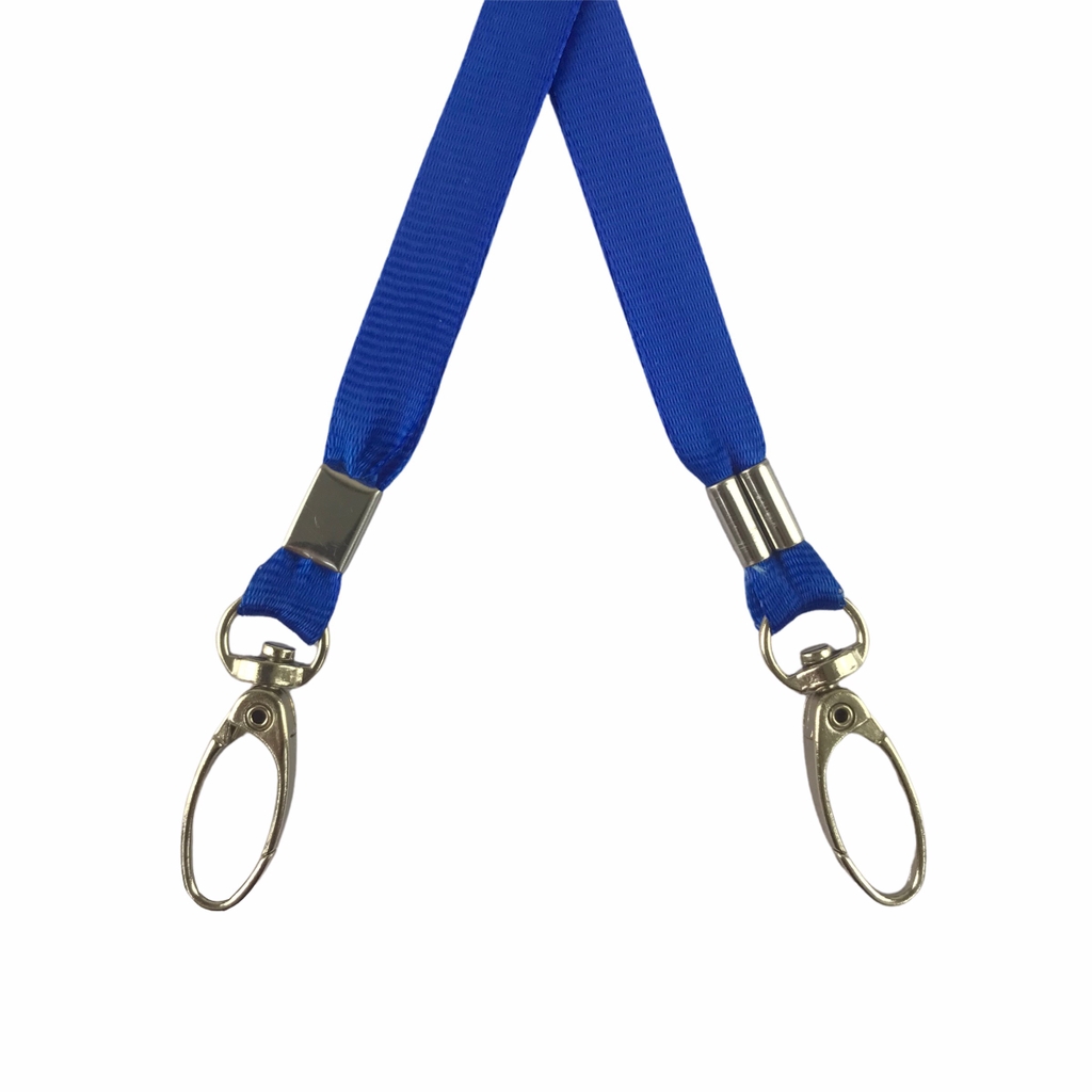 Dây đeo thẻ lụa 1cm đầu móc xoay [50] (100)