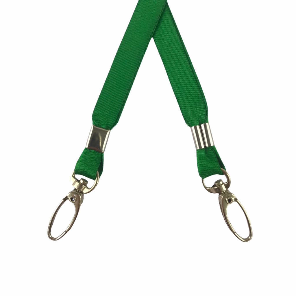 Dây đeo thẻ lụa 1cm đầu móc xoay [50] (100)