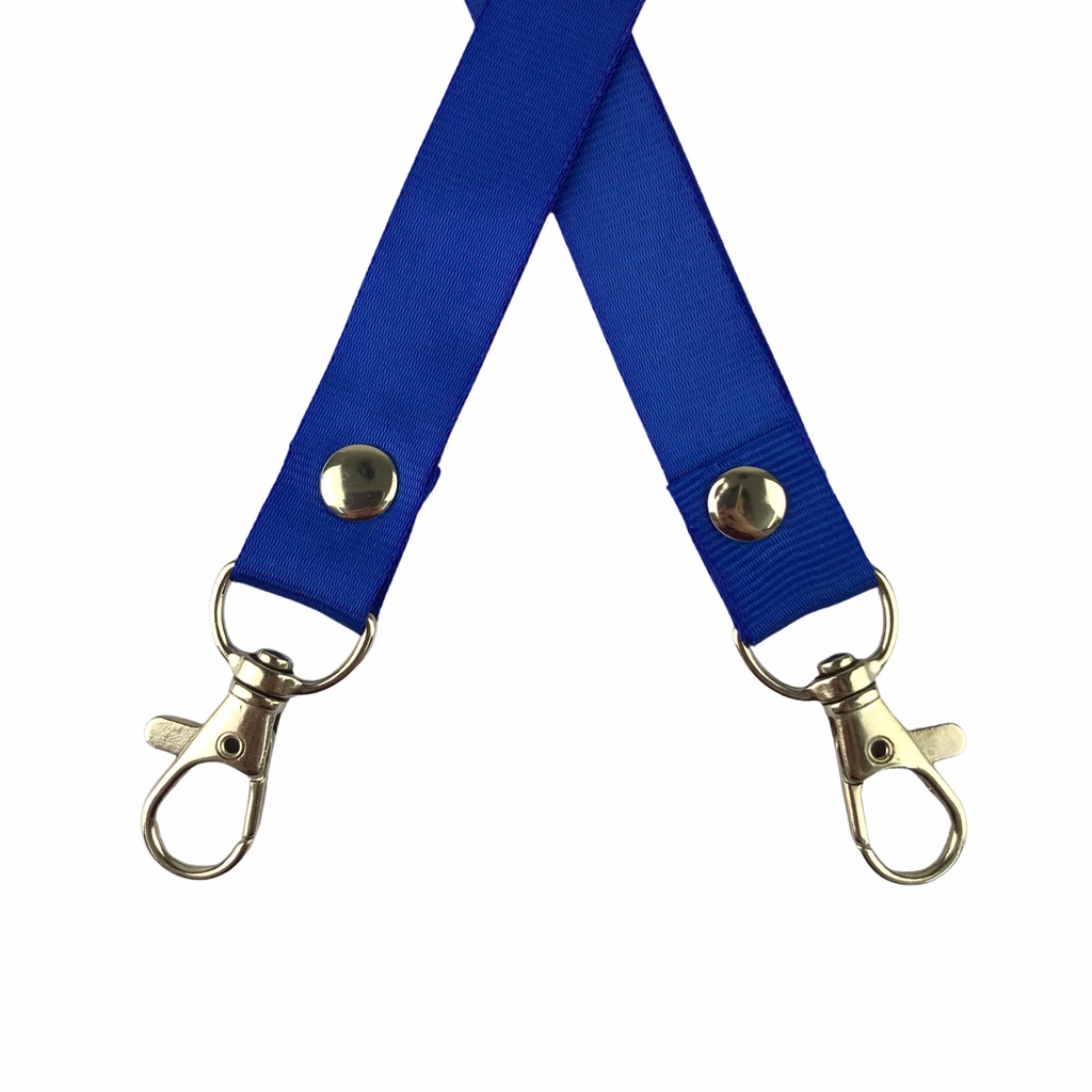 Dây đeo thẻ lụa 1.5cm đầu móc khóa [50] (100)