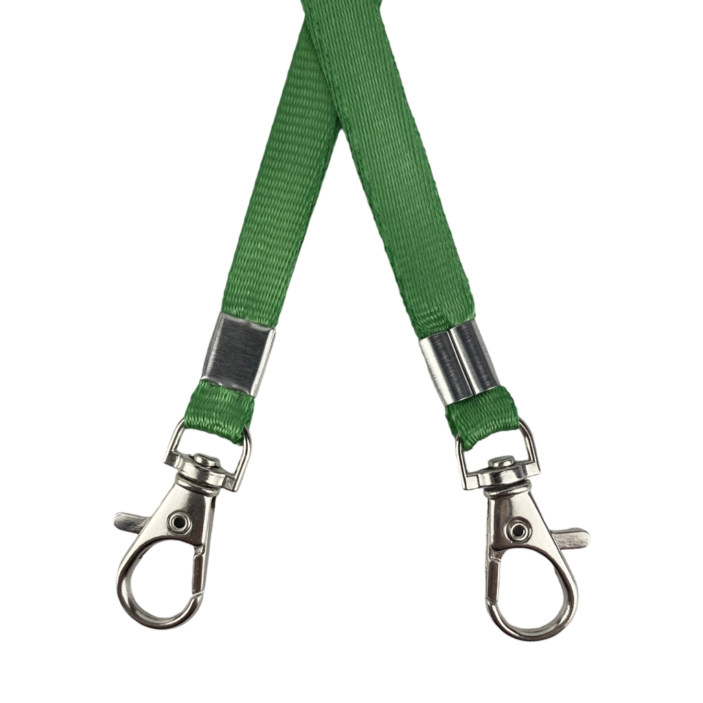 Dây đeo thẻ lụa 1cm đầu móc khóa [50] (100)