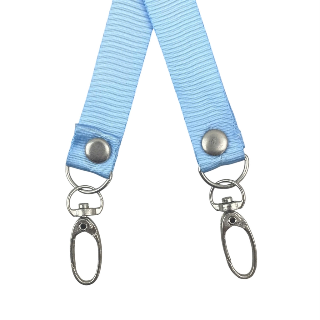 Dây đeo thẻ lụa 1.5cm đầu móc xoay [50] (100)
