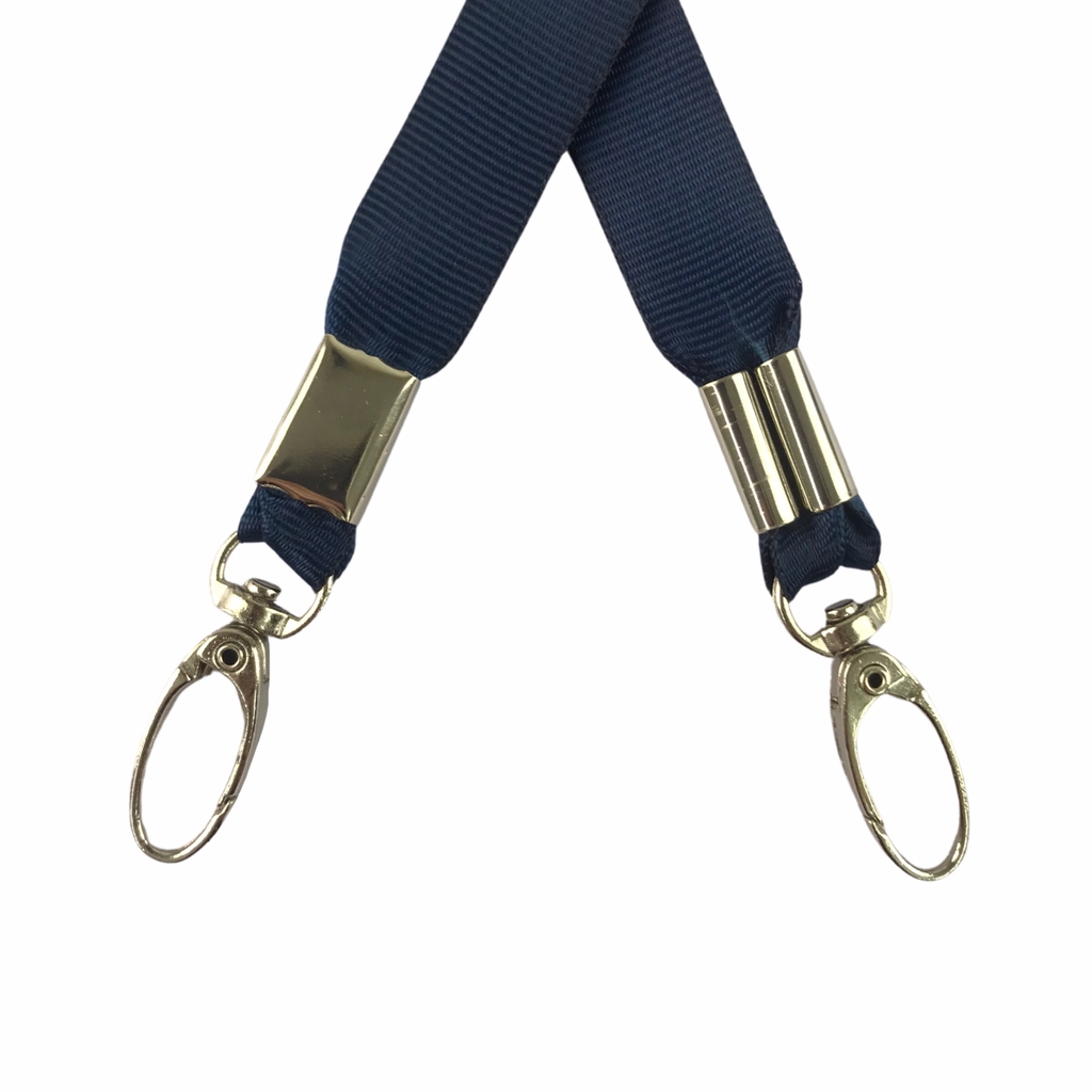 Dây đeo thẻ lụa 1.5cm đầu móc xoay [50] (100)