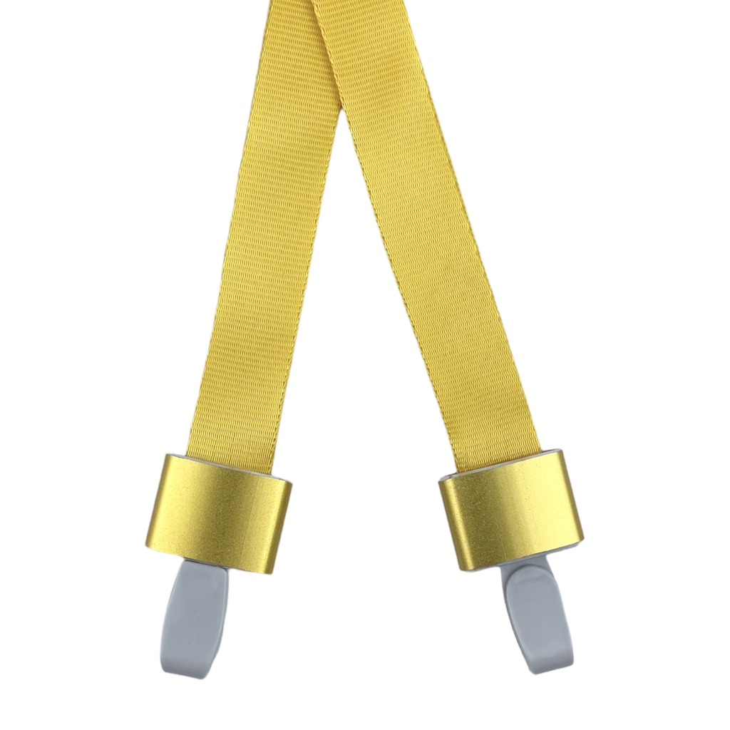 Dây đeo thẻ lụa 1.5cm đầu móc nhựa xám đục [50] (100)