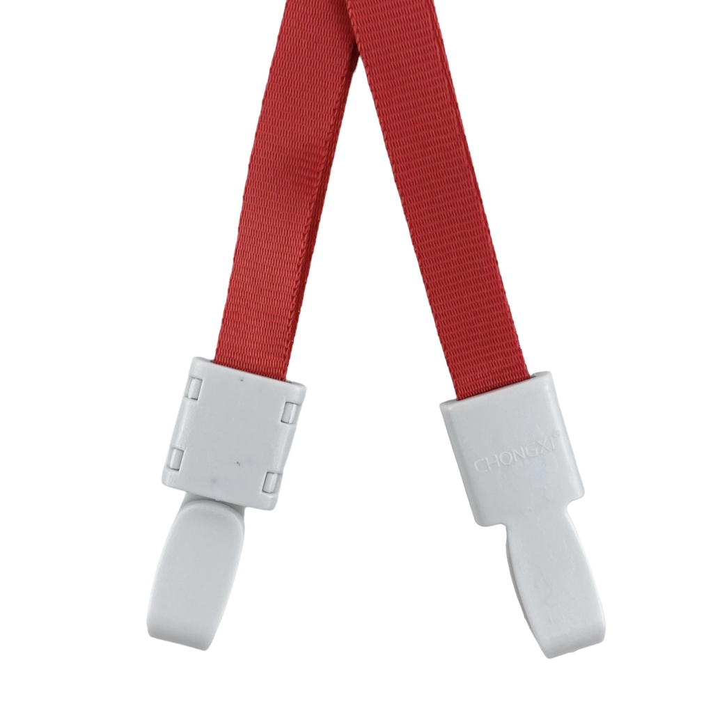 Dây đeo thẻ lụa 1cm đầu móc nhựa xám đục [50] (100)