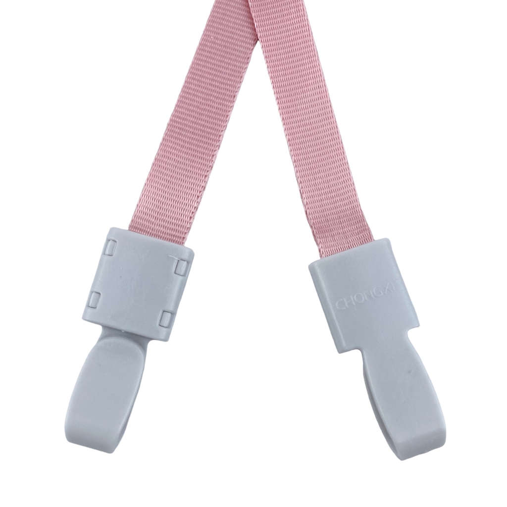 Dây đeo thẻ lụa 1cm đầu móc nhựa xám đục [50] (100)