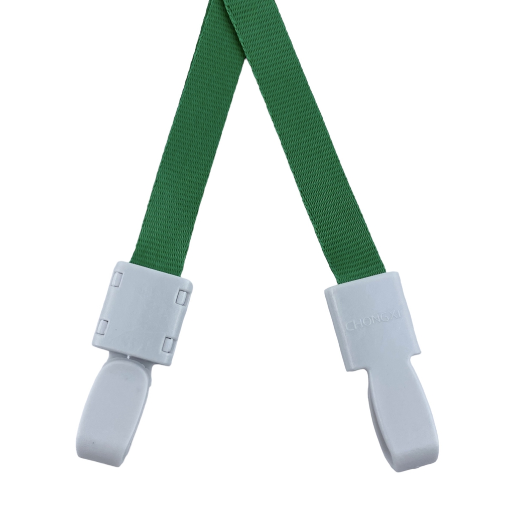 Dây đeo thẻ lụa 1cm đầu móc nhựa xám đục [50] (100)