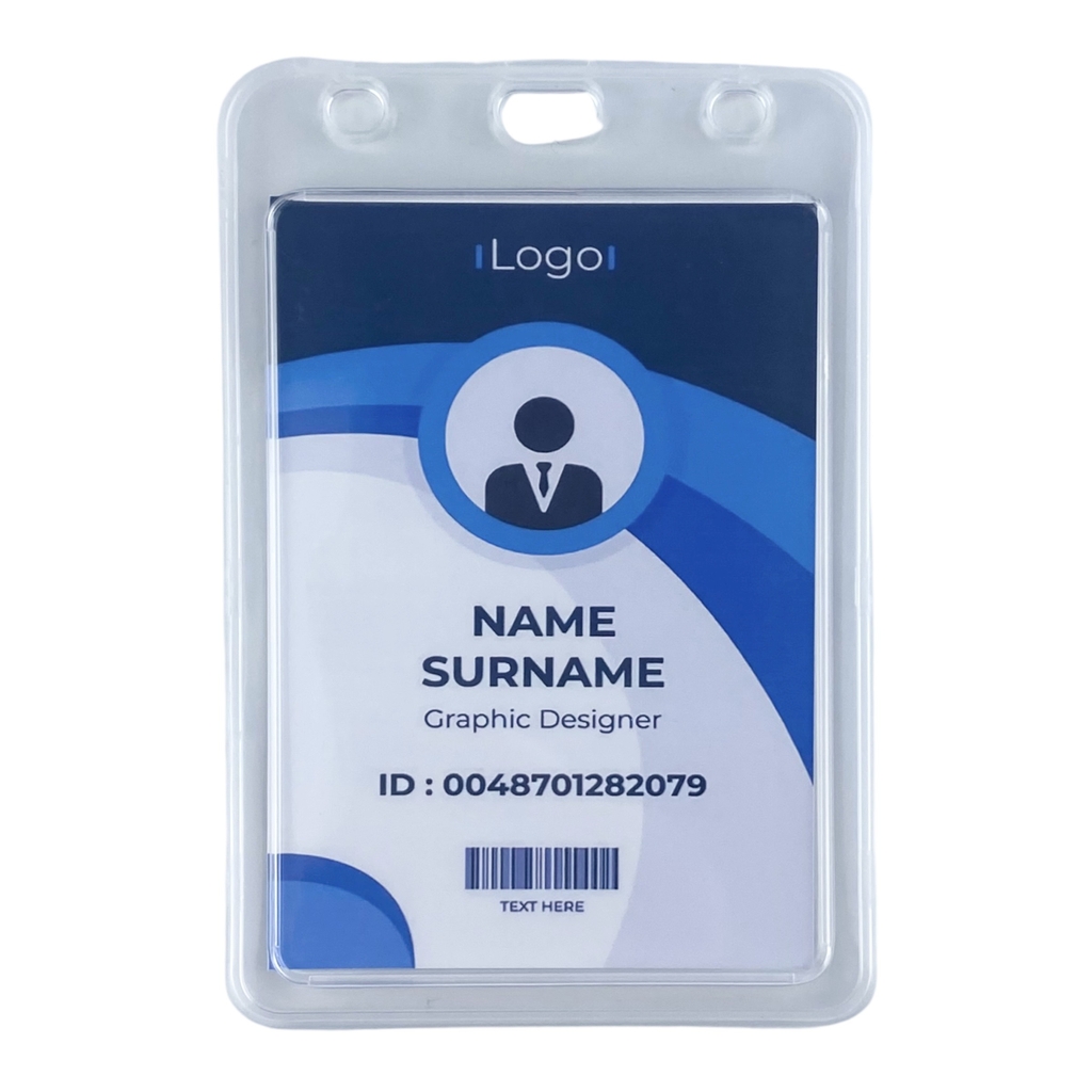 Bao đựng thẻ nhựa trong C-114V 7.4x10.5cm 2 mặt đứng trắng (5)