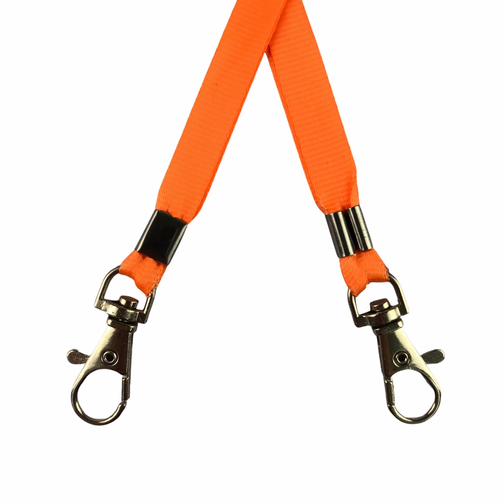 Dây đeo thẻ lụa 1cm đầu móc khóa [50] (100)