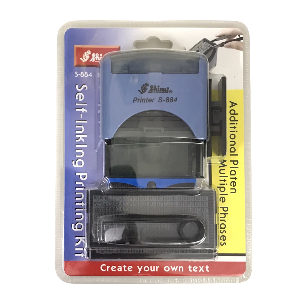 Dấu lắp ghép Shiny S884 58x22mm xanh dương