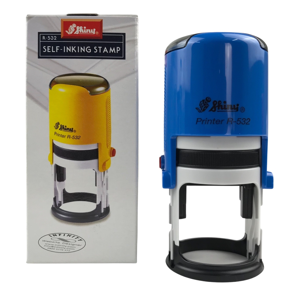 Dấu - Thẻ mực Shiny R532 Φ32mm trắng