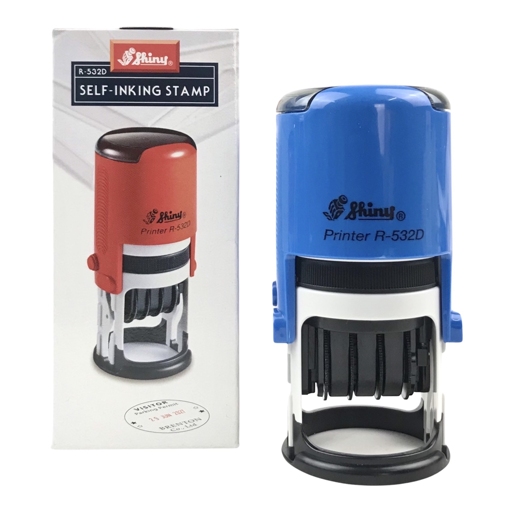 Dấu - Thẻ mực Shiny R532D Φ32mm trắng